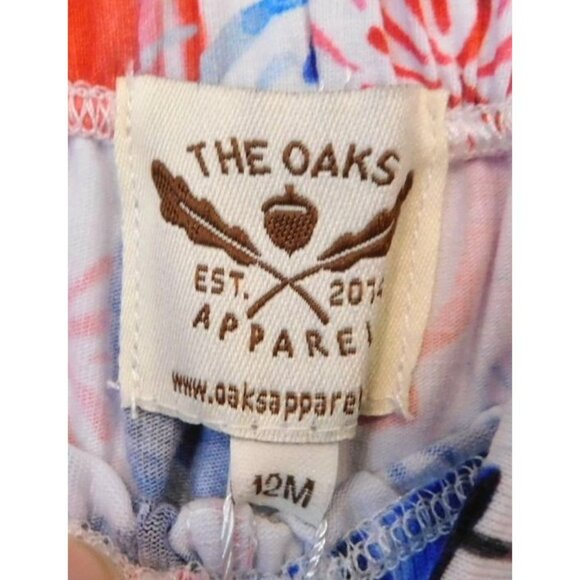 NWT The Oaks Apparel 12 Months 12M 4th of July Red White Blue Balloon Shorts NEW - Picture 4 of 5